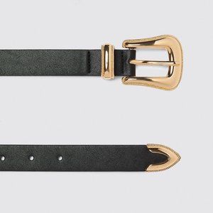NWT Zara Belt With Scalloped Buckle